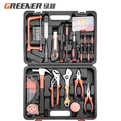 绿林家用工具套装多功能电工工具箱维修组合五金车载家庭修理全套