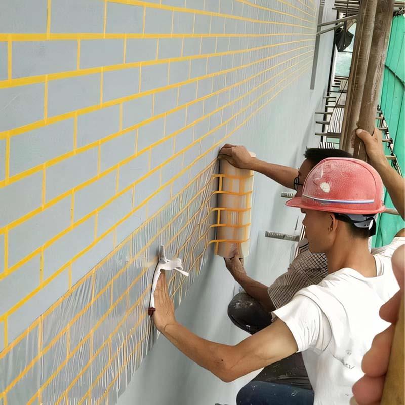 爆款外墙彷砖模具真石漆美纹纸连身瓷砖古砖工字分格线 线条贴纸