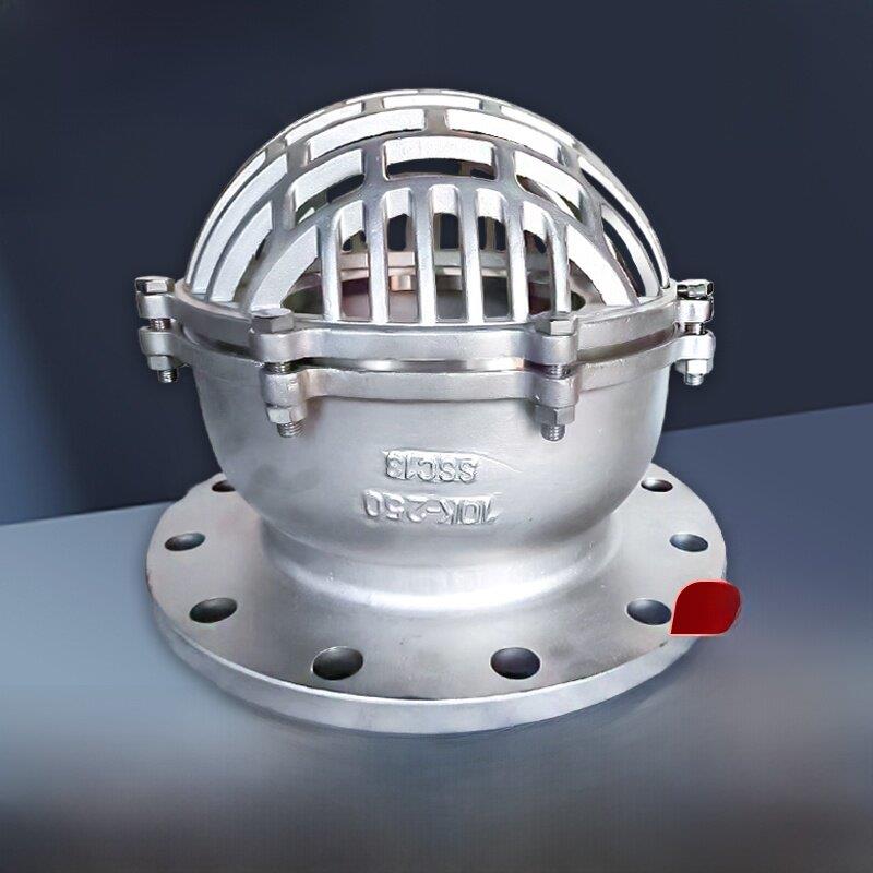 304不锈钢底阀止回阀H42W-6P吸泵Dn50螺纹法兰提升井水泵底阀