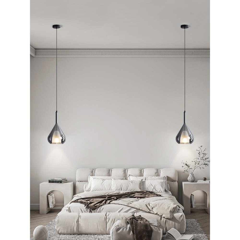 意425代式极简设计灯师吊现简约餐厅灯客厅吧台全铜卧室床头玻璃