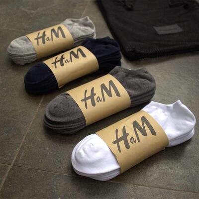 5pair Men's Sock Solid Color Cotton Business Socks男纯色