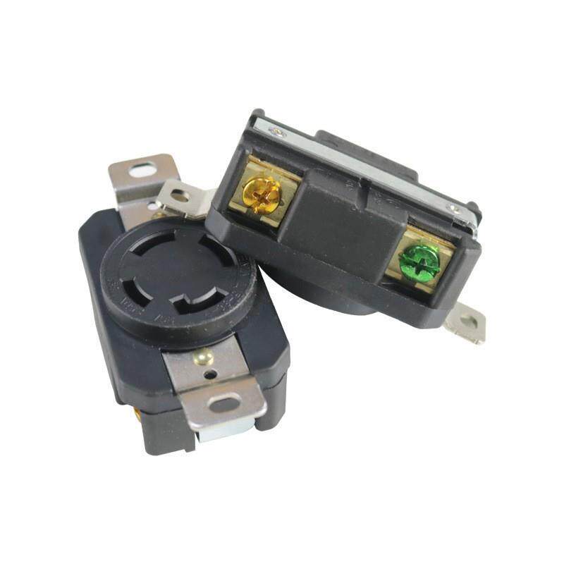 美国工业插座大电流连接器30A250V对插式母座NEMAL15-30R防脱落