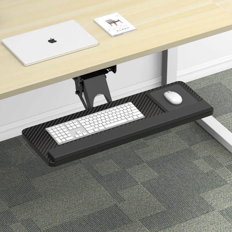 键盘托架桌下抽屉滑轨滑鼠可升降托盘办公电脑桌面多功能旋转支架