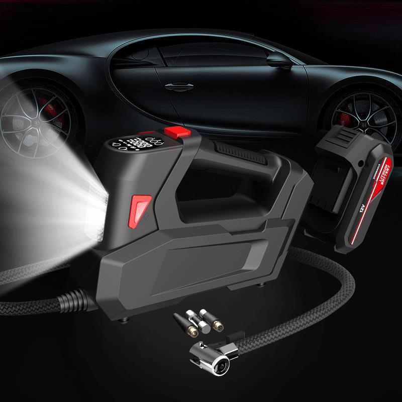 线车125载充气泵便携无式智能数照显明打气泵功率汽车轮胎电动气