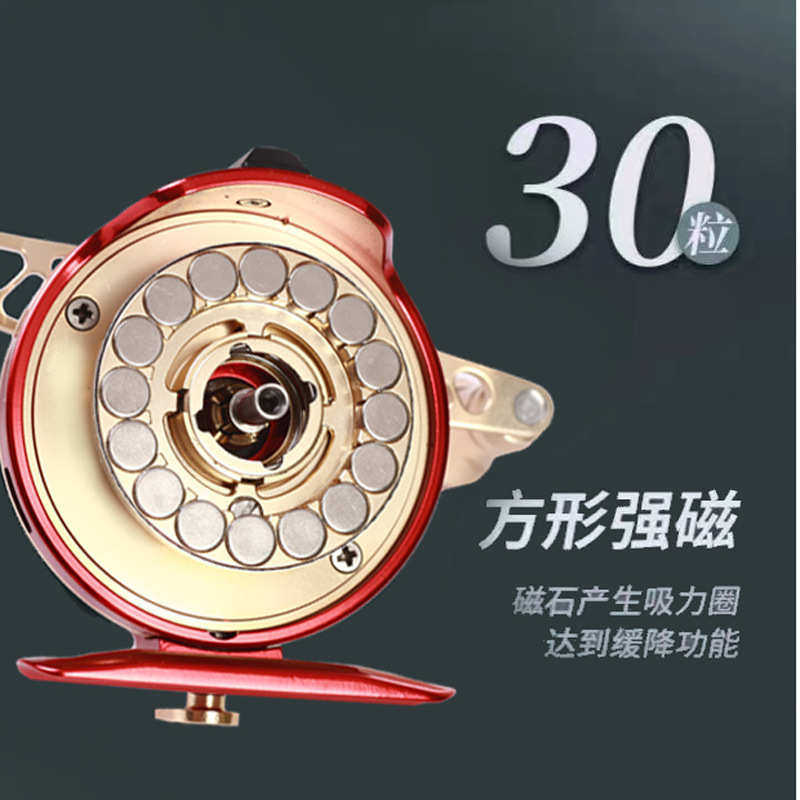钓力德墨阳20B重铅磁力缓降筏轮带数显筏钓轮2代数显器金属渔轮