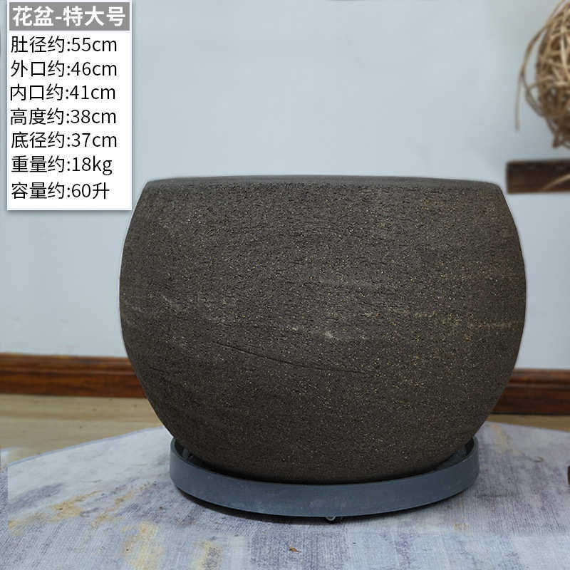 花盆特大号吸水陶土透气酒店花盆户外室内宿大组合花盆紫砂民陶瓷