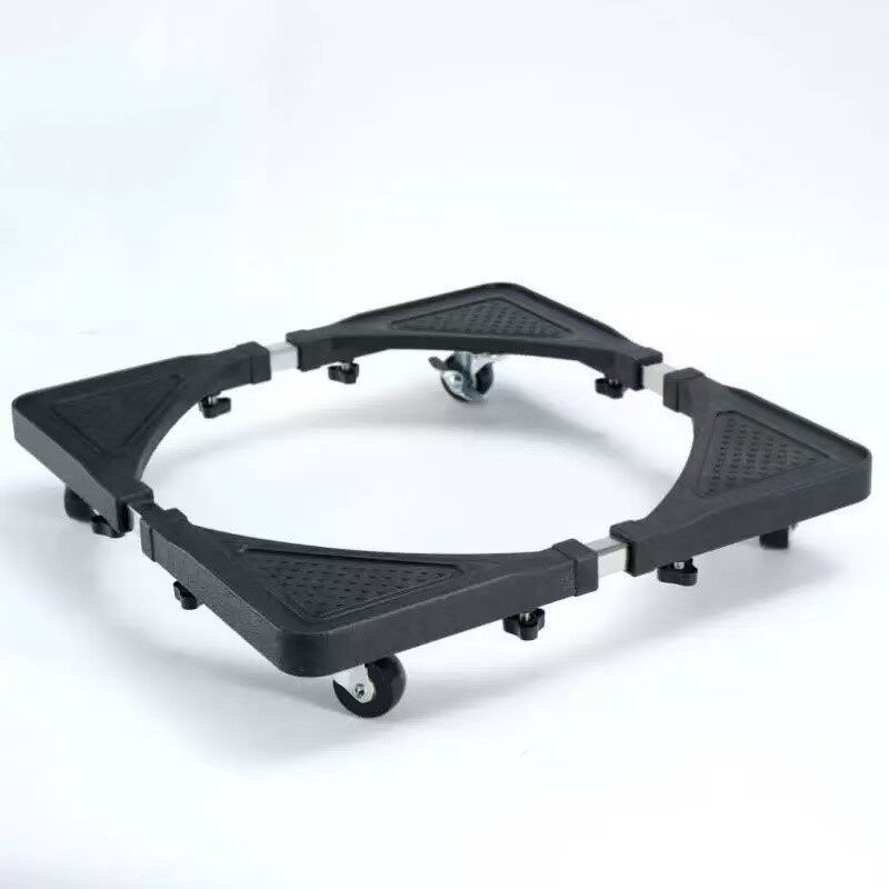 新款可伸缩调节洗衣机底座托架移动滑轮万向轮通用防水防震加高架