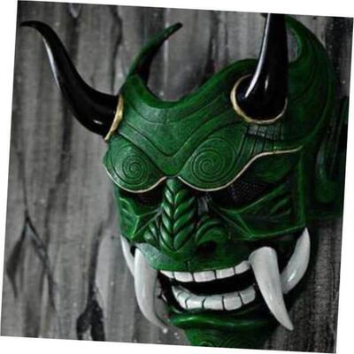 Halloween Masquerade Red Prajna Mask Cospiay Noh Japanese
