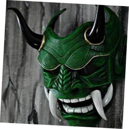 Halloween Masquerade Red Prajna Mask Cospiay Noh Japanese