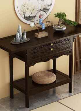 新中玄关古桌家用入户玄关柜NEA摆香件式供奉佛台供桌案条案桌风