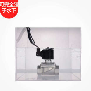 常闭不锈钢防水电磁阀水下喷泉电磁控制阀4分220v24v电动开关水