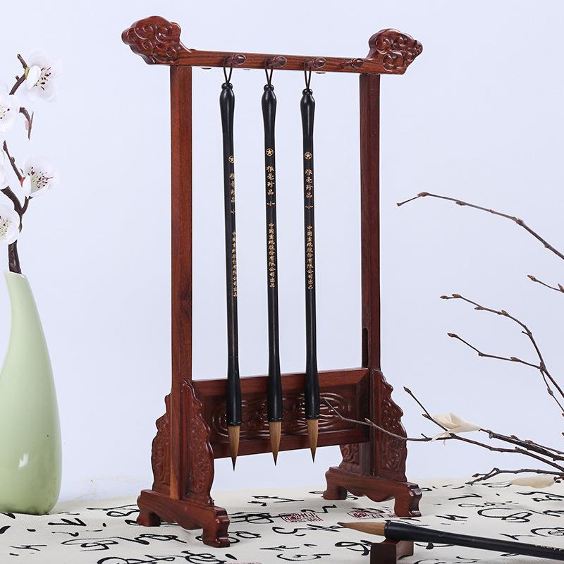 红星厂家星宣笔笔狼毫珍品毛纯狼毫大号小号毛红笔成毛狼毫珍品人