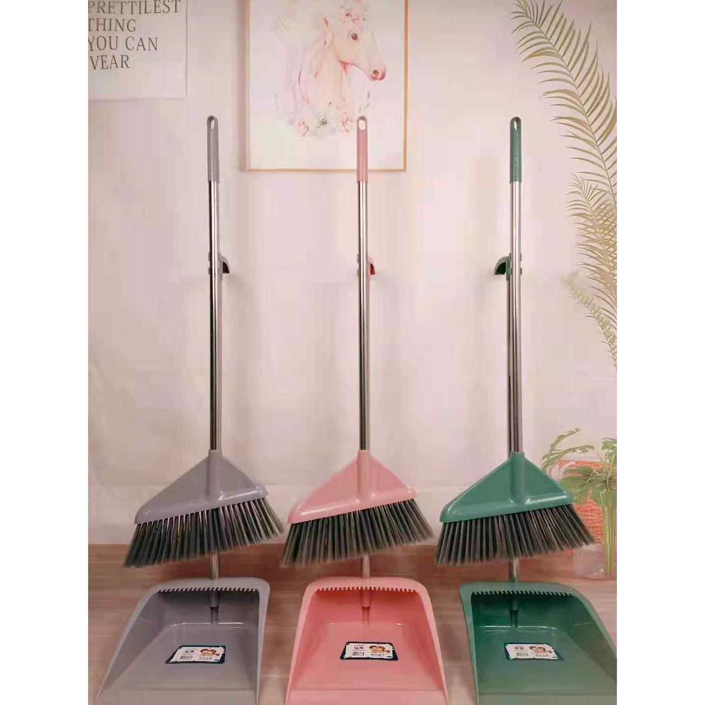 软毛家用扫地扫帚塑料扫把套装 笤帚撮箕扫把簸箕套装厂家直销