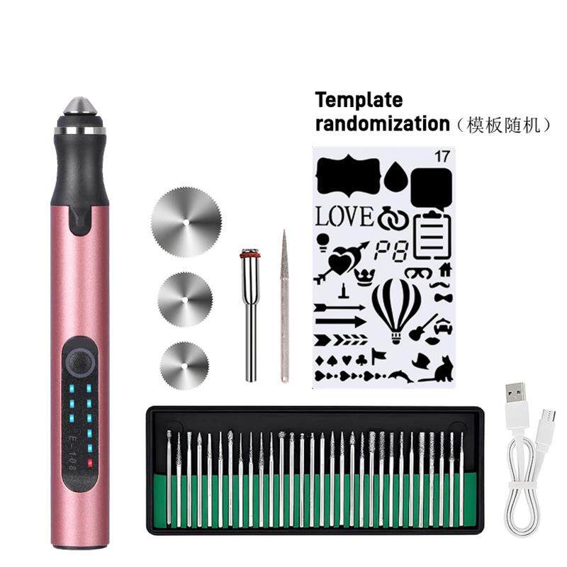 微型旋转磨床珠宝雕刻抛光修甲USB充电调速精雕电磨笔E108