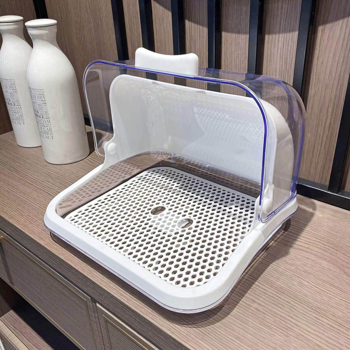 家用厨房水杯奶瓶收纳箱可沥水儿童碗筷餐具收纳盒翻盖防尘储凌之