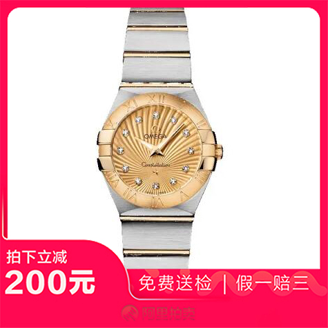 捡漏未使用99新欧米茄星座石英机芯女士腕表123.20.24.60.58.002