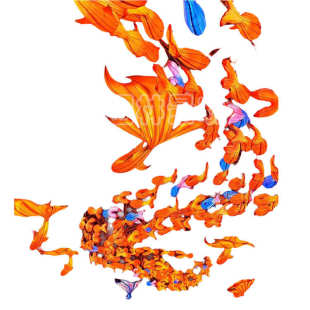 豫园网红锦鲤鱼群花灯笼吊挂装饰大尾巴鱼灯大型节日灯会工厂直销