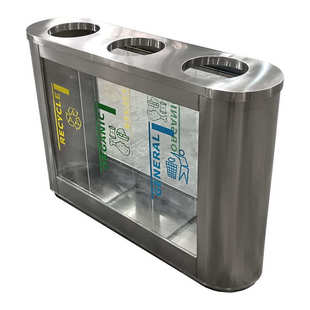 铁站商用定制三分不锈钢场地工厂类贸易商室内金属垃圾桶环卫机场