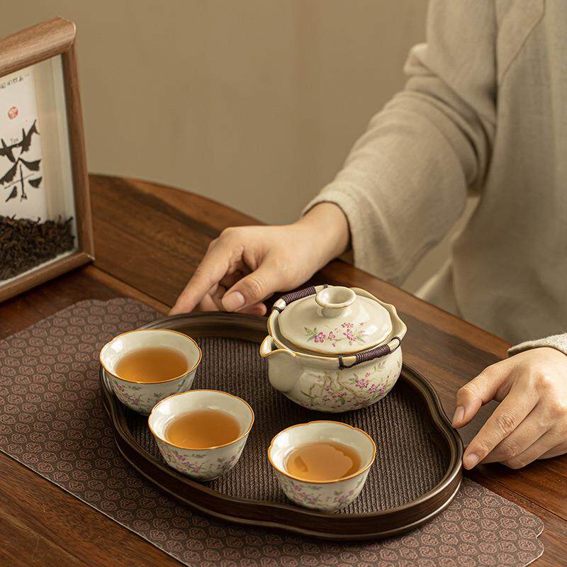 德化茶具汝窑手抓壶主人杯客杯茶壶茶杯功夫喝茶陶瓷套装家用办公