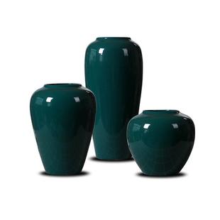 现代简约景德镇陶瓷花瓶摆件样板房餐桌电视柜客厅水养插花装 饰聚