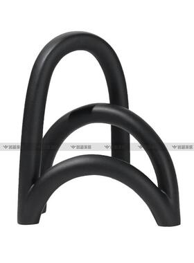 现代简约树脂拱形桥设计师摆件客厅电视柜玄关几何组合软装摆设