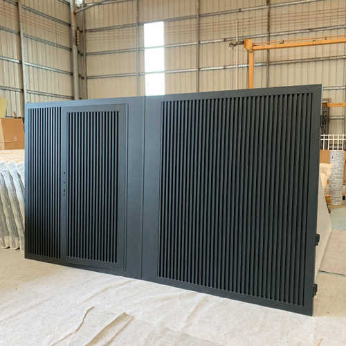 庭院大门别墅平开门自建房电动门平移大门院子豪华铝合金铝大门艺