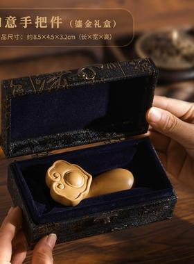 高档入蓝宝石玉石吉祥如意手机家居客厅口办公桌室装饰品乔面迁礼