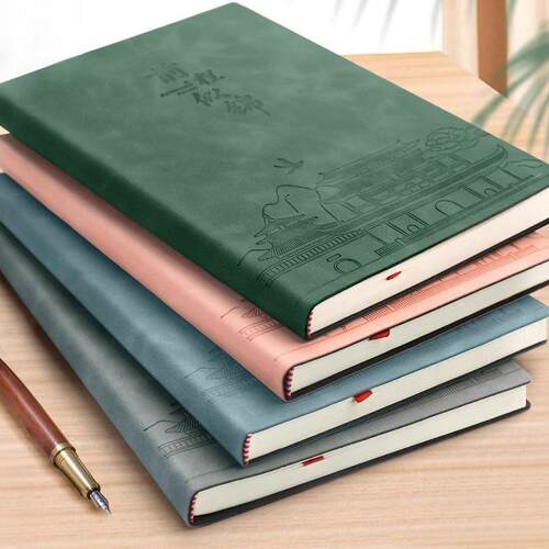 Thickened A5 Leather Notebook for National Trend Meeting Min