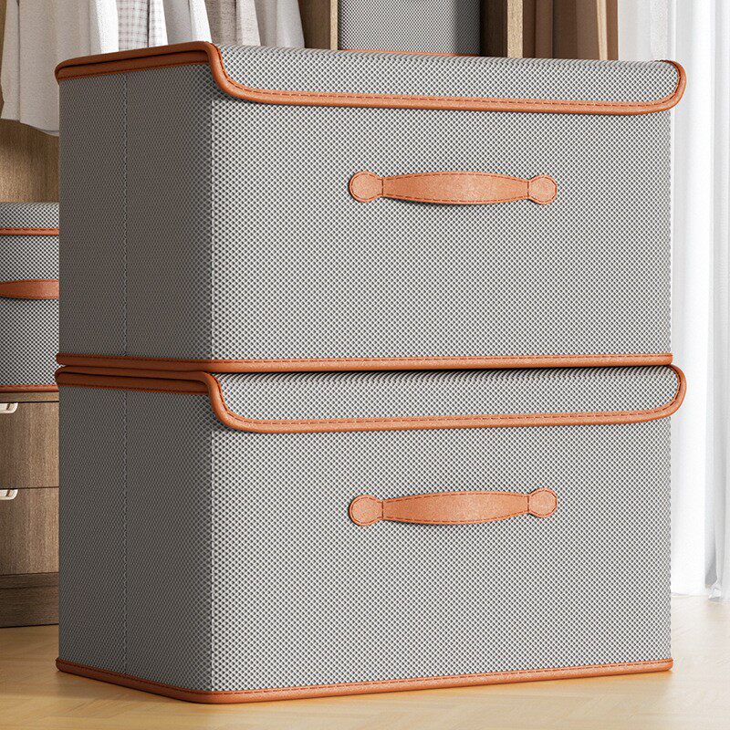 衣柜收纳箱家用大容量超大布艺装衣服被子折叠整理盒子带盖储物筐