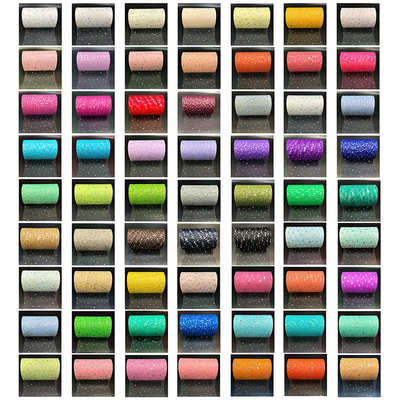 TULLE TUTU纱桌裙网纱 镭射大小片薄纱卷 15CM*100码亮片纱