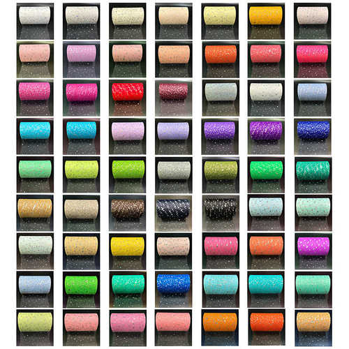 TULLE TUTU纱桌裙网纱 镭射大小片薄纱卷 15CM*100码亮片纱