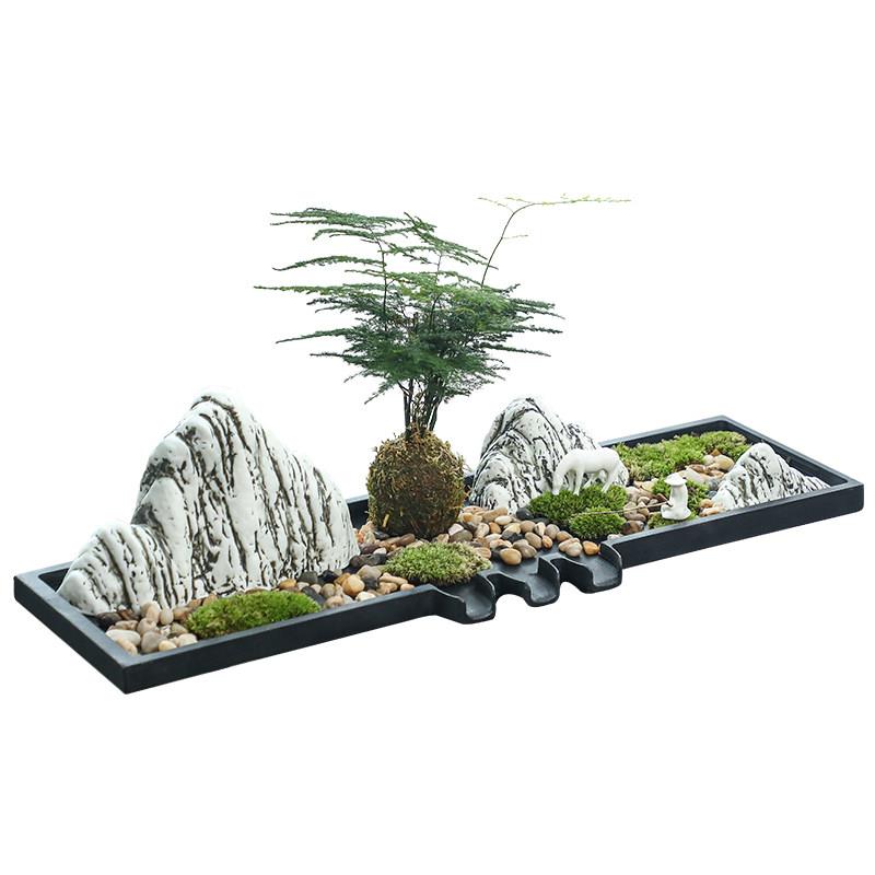 约创意乌金STG乌金石假水山鱼缸循环鱼池简喷水流器水景件装饰造