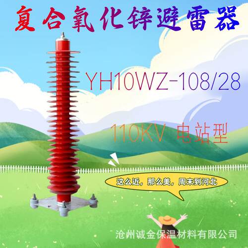 户外高压HY10WZ-108/281氧化锌避雷器HY5CX-216/562风力发电110KV