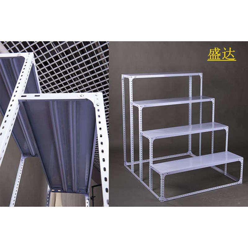 8E7Q批发角钢货架角铁花架材料梯形落地展示架阶梯组合多层置物架