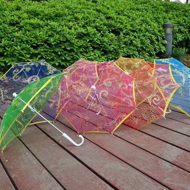 包邮儿童小伞玩具伞装饰小雨伞景区影楼道具蕾丝工艺舞蹈伞绣花伞