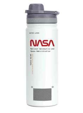 NASA宇航员原创316不锈钢保温杯便携白色简约530ml大容量男女学生