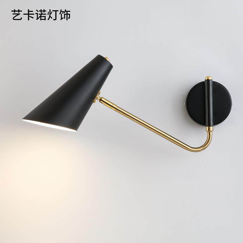 北旋转头壁灯明装简约现代摆9创欧意卧室灯摇客厅自带床开关阅读