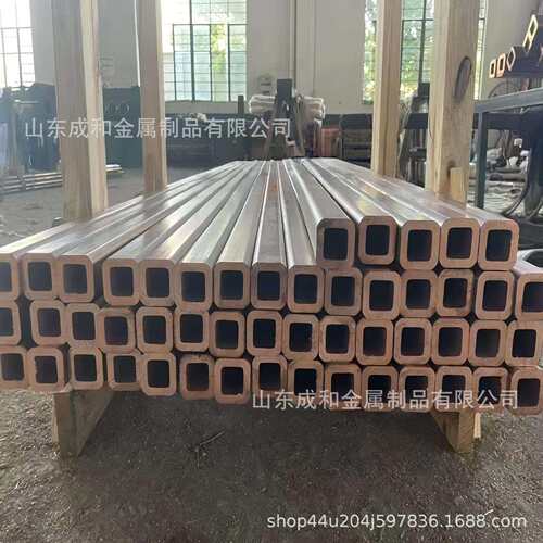 生产加工T2紫铜空心方管矩形管大口径薄壁紫铜方管导电导热铜方管