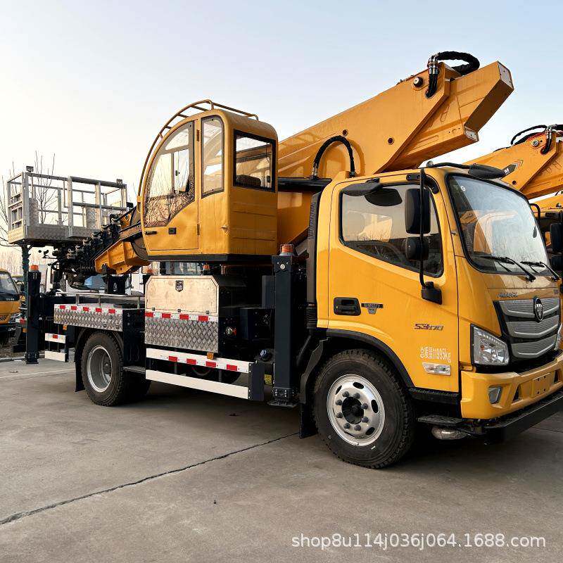 市政路灯检修高空作业车跨境供应合规工程升降平台13-16米折叠臂
