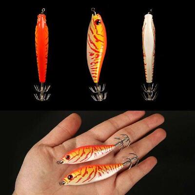 1-5Pcs Squid Bait Hook Luminous Bionic Shrimp Fishing Lure,