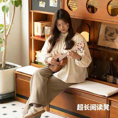 批下林间物青峰组LL-青峰合书实柜木森卡座书柜一体整墙带玻璃门