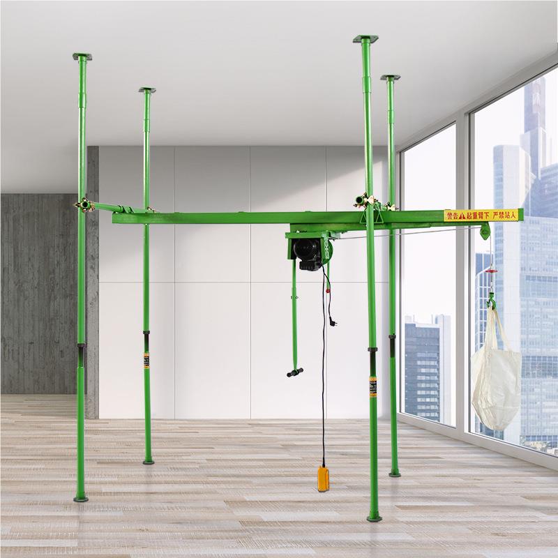 内四立直滑轨道式吊机家用装修建筑窗柱猎雕(机小吊车室口起重上