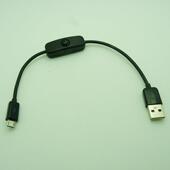 USB公转Micro公头开关带线行车记录仪线上开关延长数据充电USB线