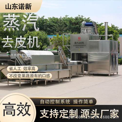 诺新多功能蒸汽去皮机加工葡萄罐头脱皮设备带黄桃加工工艺
