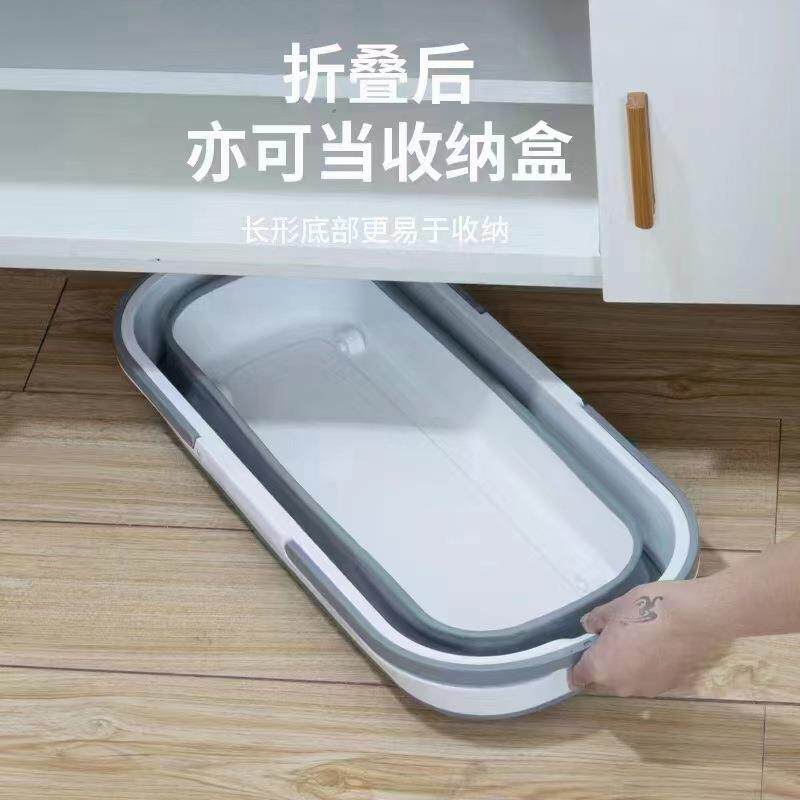 厂家销售折叠桶家用拖把桶平板拖布桶户外便携式手提塑料水桶