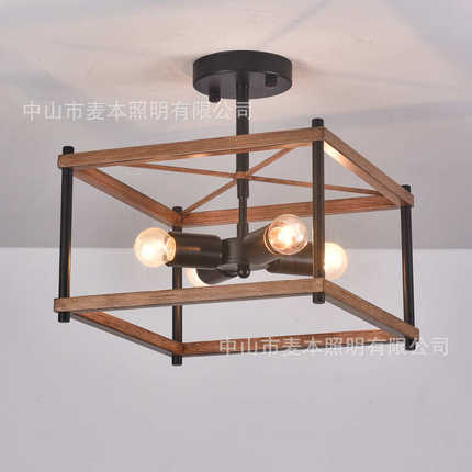 玄关led走廊过道餐厅吸顶灯阳台灯具美式卧室创意风田园复古