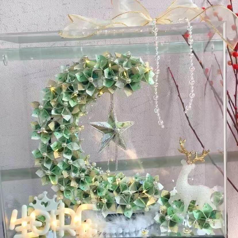 月亮有钱花花束手工DIY材料包送女友母亲浪漫情人节生日快乐礼物