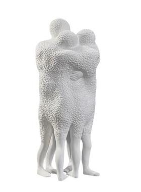 意式极简法式简约现代白色人物相拥团聚家居客厅餐桌茶几桌面摆件