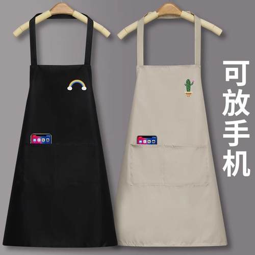 围裙家用防水防油厨房男做饭女韩版日系新款餐厅食堂烘培围腰