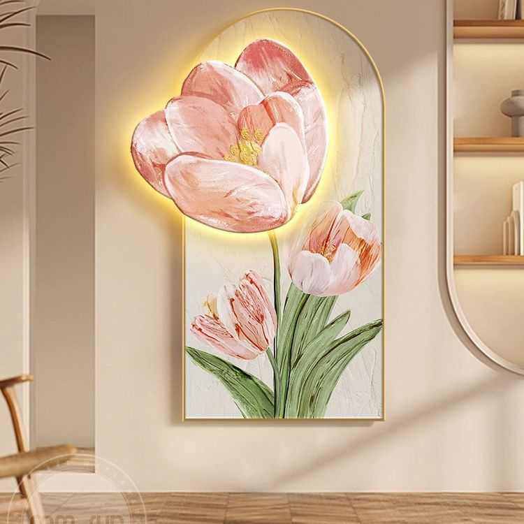 奶油风装饰画入户玄关画沙发背景墙led灯发光壁画走廊客厅挂画,家居饰品,现代装饰画,淘宝优惠券,粉丝福利购,淘宝优惠卷